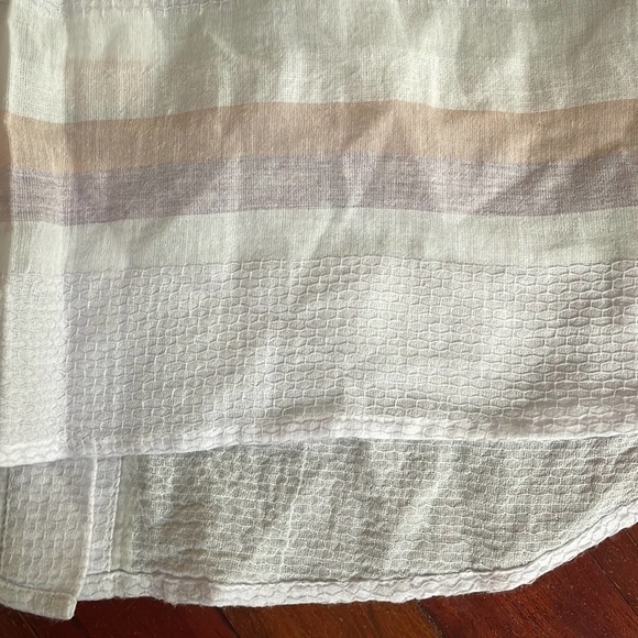 Soft Surroundings Light-as-air Top Gauzy White Back Button Up Spring Summer - Picture 5 of 6